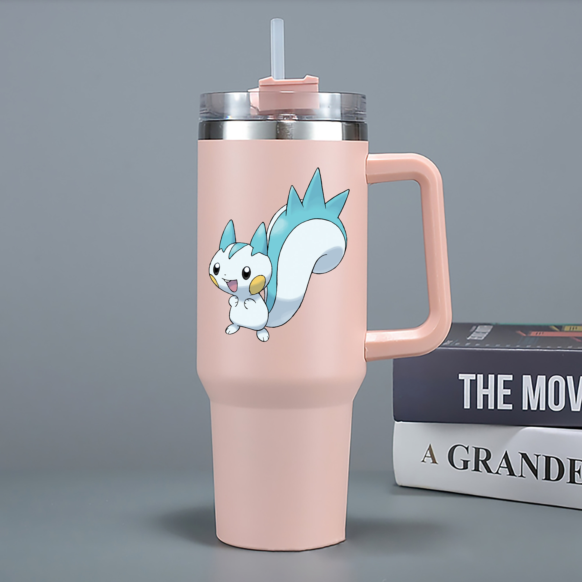 （画像用） ポケットモンスター Pokémon 1200mL車用タンブラー - クリスタルステッカー（プラスチックストロー付き）